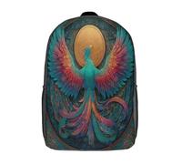 kaiyun The Magical Phoenix Rises Boys Girls Babies Toddler Backpack Side Hidden Pockets,The Glowing Metal Moon,with Adjustment Buckle Kids Travel Bag For, 17inch