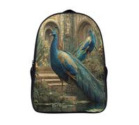 kaiyun The Peacock's Graceful And Captivating Artistic Posture Backpacks 3D Printed Daypack for Boys Girls And Middle School Students 39x29x16cm Large Capacity Bookbags