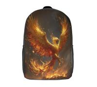 kaiyun The Phoenix Rises from The Roaring Flames Backpacks 3D Printed Daypack for Boys Girls And Middle School Students 17inch Large Capacity Bookbags