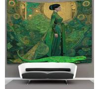 kaiyun The Queen's Elegant Flowing Dress, The Green Lizard Elf Tapestry Bedroom Aesthetic - Indie Wall Room Decor Wall Hanging,Wall Art 130cmx150cm