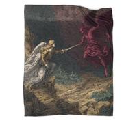 kaiyun The Struggle between Good And Evil, Heaven And Hell Pattern Soft Throw Blanket 3D Printing Suitable for Living Room Bedroom Sofa Sofa Warm And Comfortable 50x60inch(127x152cm)