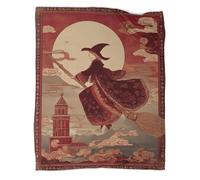 kaiyun The Witch Flew Across on A Bush Broom Blanket, Perfect Sofa Bed Cover 50x60inch(127x152cm),soft And Comfortable to The Touch,suitable for Keeping The Whole Family Warm