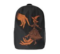 kaiyun The Witch Holds Her Hands in The Air, Manipulating A Puppet Backpack Rucksack Lightweight with School Bag for Boys And Girls Kids Bags Christmas,Back to School Gift,17inch