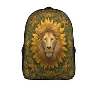 kaiyun There Is A Lion's Head in The Middle of The Sunflower Children School Backpack Bookbags Casual Travel Rucksack Boys Girls Large Capacity Daypack 16 inch