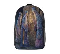 kaiyun Three Shamans in Front of An Ancient Rock Painting Wall at Night Teenagers Backpack Middle School Students Bookbag Outdoor Daypack 17inch