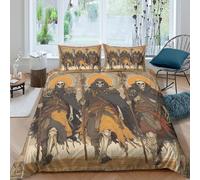 kaiyun Three Skeleton Walkers Rise from The Desert 3D Print Kids Bedding Set 3 Pieces Ultra Soft Microfiber Comforter Cover Quilt Cover,Shrink & Fade Resistant Double（200x200cm）