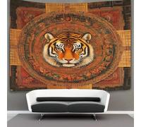 kaiyun Tiger Head Tapestry Mandala Wall Hanging Tapestries for Bedroom Living Room Apartment Dorm Decorations Wall Art Decor 180cmx230cm