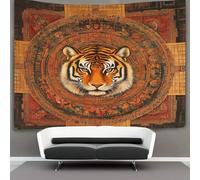 kaiyun Tiger Head Tapestry Wall Hanging Mandala Art for Bedroom Living Room Dorm Decor 130cmx150cm