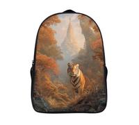 kaiyun Tiger in The Orange Theme Forest Boys Girls Babies Toddler Backpack Side Hidden Pockets,with Adjustment Buckle Kids Travel Bag For, 39x29x16cm
