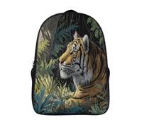 kaiyun Tiger in The Woods Backpacks 3D Printed Daypack for Boys Girls And Middle School Students 39x29x16cm Large Capacity Bookbags
