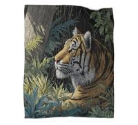 kaiyun Tiger in The Woods Throws And Patchwork Quilts,50x60inch(127x152cm),Soft Blanket with Pattern
