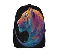 kaiyun Tiger Swirl Pattern Backpacks Kids Schoolbag with Adjustable Shoulder Strap Casual Daypack Sports Gym Outdoor 16 inch