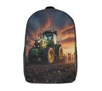 kaiyun Tractor at Dusk Backpack Rucksack Lightweight with Rural Farm Scene Style School Bag for Boys And Girls Kids Bags Christmas,Back to School Gift,17inch