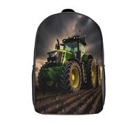 kaiyun Tractor Farm Machine Backpack for School Kids Elementary Middle Travel Bag Rural Agricultural SceneBoys Girls Lightweight Schoolbag 17inch