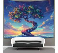 kaiyun Tree of Life Decor Tapestry,Swirling Ocean Whirlpool Wall Art Tapestries Wall Hangings for Living Room Bedroom Dorm 70cmx100cm