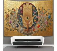 kaiyun Tree of Life, Eye of Wisdom,Tibetan Lettering Tapestry Wall Hanging for Bedroom Home Decor HD Printing Living Room, Dorm 100cmx150cm