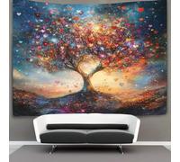 kaiyun Tree of Life Tapestry Bedroom Aesthetic - Indie Wall Room Decor Unity Harmony Love Peace Wall Hanging,Wall Art 130cmx150cm