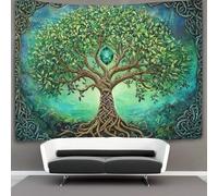 kaiyun Tree of Life Tapestry Wall Hanging,Viking Runes Tapestries Wall Tapestry Decor for Living Room Bedroom Dorm 150cmx200cm
