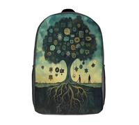 kaiyun Tree Representing Personal Growth, Reconciliation Concept Kids Travel Backpack,Large Capacity Bag For Girls Boys Teenagers Breathable Design Knowledge And Understanding Symbol Bookbag 17inch