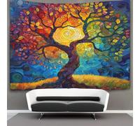 kaiyun Trees Decorations Tapestry Wall Hanging Colorful Autumn 3D Printing Wall Blanket Wall Hanging Poster for Living Room Bedroom Dorm Decor 130cmx150cm