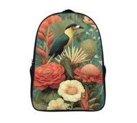 kaiyun Tropical Plants And Flowers Backpacks Dot Art 3D Printed Daypack for Boys Girls And Middle School Students 16 inch Large Capacity Bookbags