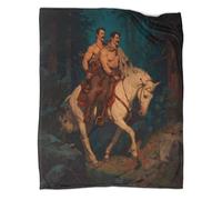 kaiyun Two Carpathian Warriors Throws,Soft And Warm Printed Flannel for Bed And Sofa 70x80inch(180x200cm)