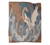 kaiyun Two Dragons Hover over A Castle in A Bavarian Valley Soft And Comfortable 3D Printed Throw Blanket for Kids Adults for Bed Sofa 70x80inch(180x200cm)
