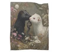 kaiyun Two Female Mongooses Eating A Snake Throws And Patchwork Quilts,80x90inch(200x230cm),Soft Blanket with Pattern