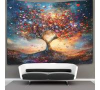kaiyun Unity Harmony Love Peace Tapestry Tree of Life Wall Hanging Tapestries for Bedroom Living Room Apartment Dorm Decorations Wall Art Decor 100cmx150cm