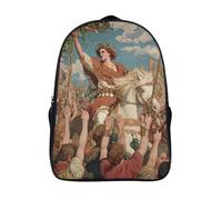 kaiyun Victor on Horseback Holding Aloft The Flowering Cane Kids Backpack,School Bag for Boys And Teenager,Travel Bag Lightweight Rucksack Large Capacity Bookbag 39x29x16cm