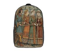 kaiyun Viking Female Warrior, Clothing with Nordic Geometric Patterns Backpack Rucksack Lightweight with School Bag for Boys And Girls Kids Bags Christmas,Back to School Gift,17inch