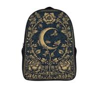 kaiyun Vines Around The Crescent Moon - Little Bee Children School Backpack Bookbags Casual Travel Rucksack Boys Girls Large Capacity Daypack 16 inch