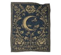 kaiyun Vines Around The Crescent Moon Pattern Blanket Novel Design Dormitory Soft Comfortable Fluffy Bedding Four Seasons 60x80inch(150x200cm)