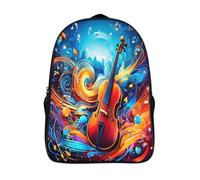 kaiyun Violin Music School-Bags Backpacks for Teens,Elementary Girls Bookbags,Musical Instrument Lightweight Casual Daypack 16 inch