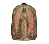kaiyun Virgin Mary Prayer Children Backpack Religious Icon Style Rucksack Girls Boys Large Capacity Kids Travel Bag Lightweight for Teenagers Students 17inch