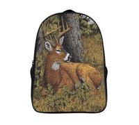 kaiyun White Tailed Deer in The Forest Kids Preschool Travel Backpack Kindergarten Schoolbag Bookbag For Girls Boys 16 inch