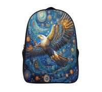 kaiyun White-tailed Eagle School Bags for Girls Boys Teenage Aboriginal Art Backpack Lightweight Travel Primary, Casual Rucksack for Men Women 16 inch