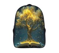 kaiyun Wisdom Tree Childrens Premium School Travel Bag with Side Hidden Pockets,Book Bookbag for Boys Girls,Adjustment Buckle Rucksack 16 inch