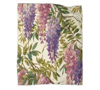 kaiyun Wisteria Hangs Gracefully from Its Branches Pattern Blanket Novel Design Dormitory Soft Comfortable Fluffy Bedding Four Seasons 60x80inch(150x200cm)