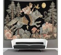 kaiyun Wolf Jumping in The Forest Decorations Tapestry 3D Printing Wall Blanket Wall Hanging for Living Room Bedroom Dorm Decor 150cmx200cm