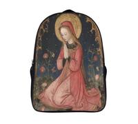 kaiyun Woman Praying Backpack for Girls Medieval Art Children's Bookbag Lightweight for School Travel Bag,Teen Boys Daypack 16 inch