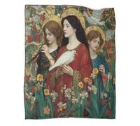 kaiyun Women And Lilies during The Renaissance Pattern Soft Throw Blanket 3D Printing Suitable for Living Room Bedroom Sofa Sofa Warm And Comfortable 70x80inch(180x200cm)