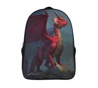 kaiyun Young Ruby Dragon Backpack School Bags Kids,for Girls,Boys Bookbag for Elementary,Children's Rucksack 16 inch