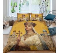 kaiyun Young Woman Portrait 3D Print Medieval Style Kids Bedding Set 3 Pieces Ultra Soft Microfiber Comforter Cover Quilt Cover,Shrink & Fade Resistant King(220x240cm)
