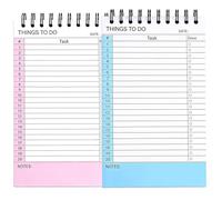 Kaiyzo 2 Pack A5 Daily Planner and To Do List Notebook with 100 Tear-Off Sheets Per Pad, Undated Minimalist Design for Tasks, Notes, and Things To Do Today, for Work, Home, and School