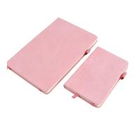 Kaiyzo A5 Notebook Journal With Pocket And Planning Elements & Pink Notebook A6 Pure Lined Set For Girls - 2 Pack With Pen Holders, 100 Sheets Offset Paper, Double-Sided Ruled