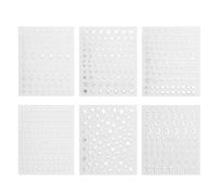 Kaiyzo Nail Stickers for Nail Art , 6 Sheets Liquid Metal Silver Y2K Star Nail Stickers with Cross Heart Design, Self-Adhesive Nail Art Stickers for Women (8x10 cm)