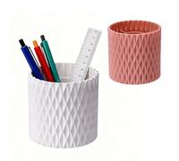Kaiyzo Rotating Makeup Organiser, Makeup Organiser Storage for Dressing Table, Thickened PP Plastic Makeup Brush Holder, 360 Degree Spinning Desk Tidy for Stationery & Cosmetics, 2 Pieces, 11.5x12 cm