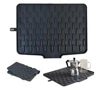 Kaiyzo Silicone Dish Drying Mat, 30x40cm Non-Slip Draining Board Mat for Kitchen Sink, Flexible and Foldable Sink Mat