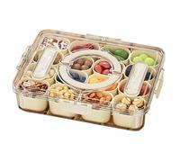 Kaiyzo Snack Pots with Lids, Storage Trays, Snack Boxes with 16 Removable Compartment, Fridge Organisers for Spices, Candy, Fruits, Snacks, Nuts